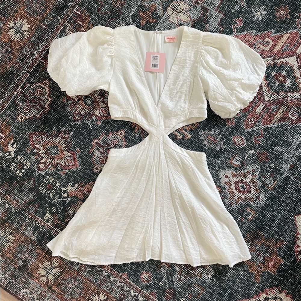 White cut out dress